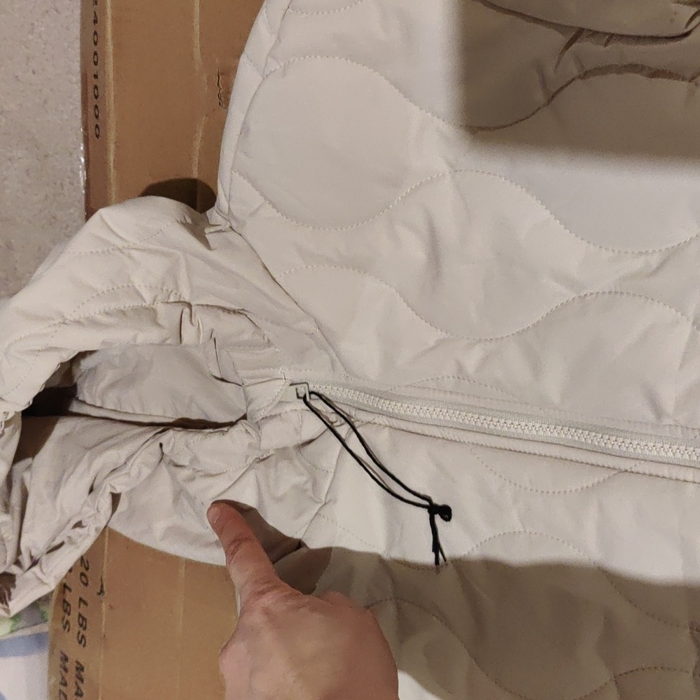 New!Mondetta Youth Quilted Jacket Cream Hooded Coat M 10/12 Cottage Core Y2K Out - Picture 11 of 11